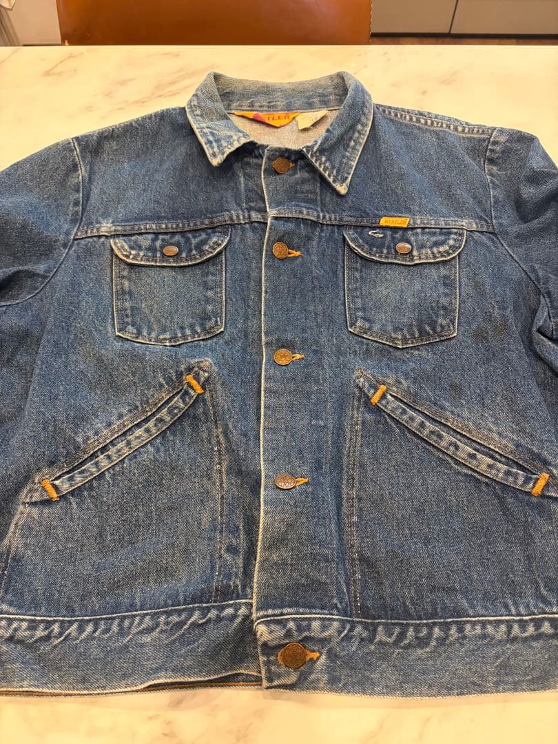 アメリカ製　70s RUSTLER デニムジャケット L ヴィンテージ