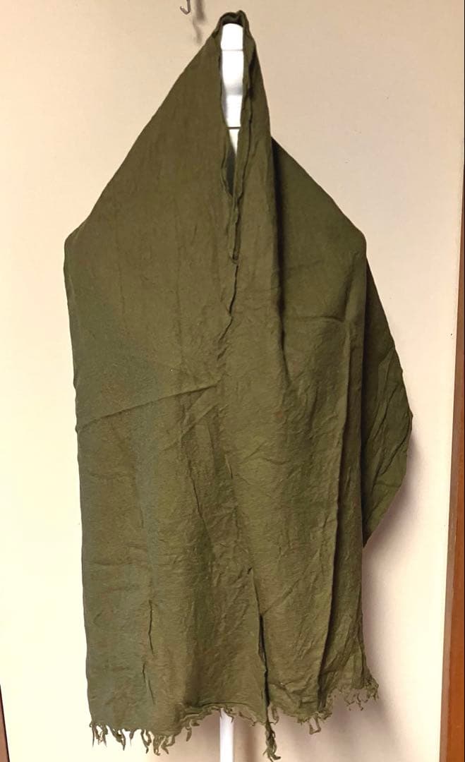 コムデギャルソンHOMME 縮絨ウールマフラー ミリタリカーキ