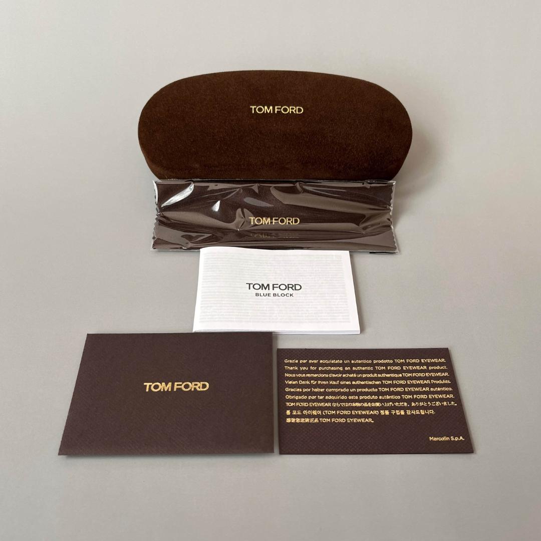 トムフォード メガネ アジアンフィット ラウンド クリア イエロー ゴールド 黄