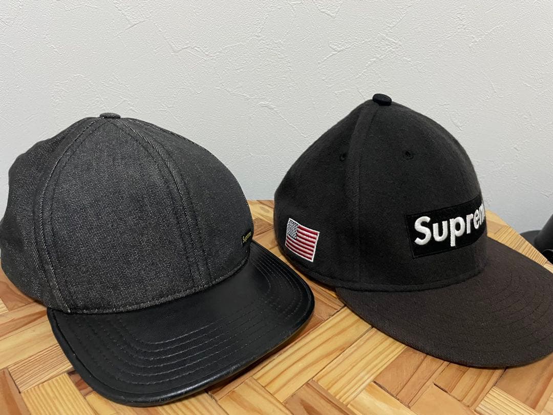 Supreme キャップ 2点セット ブラック
