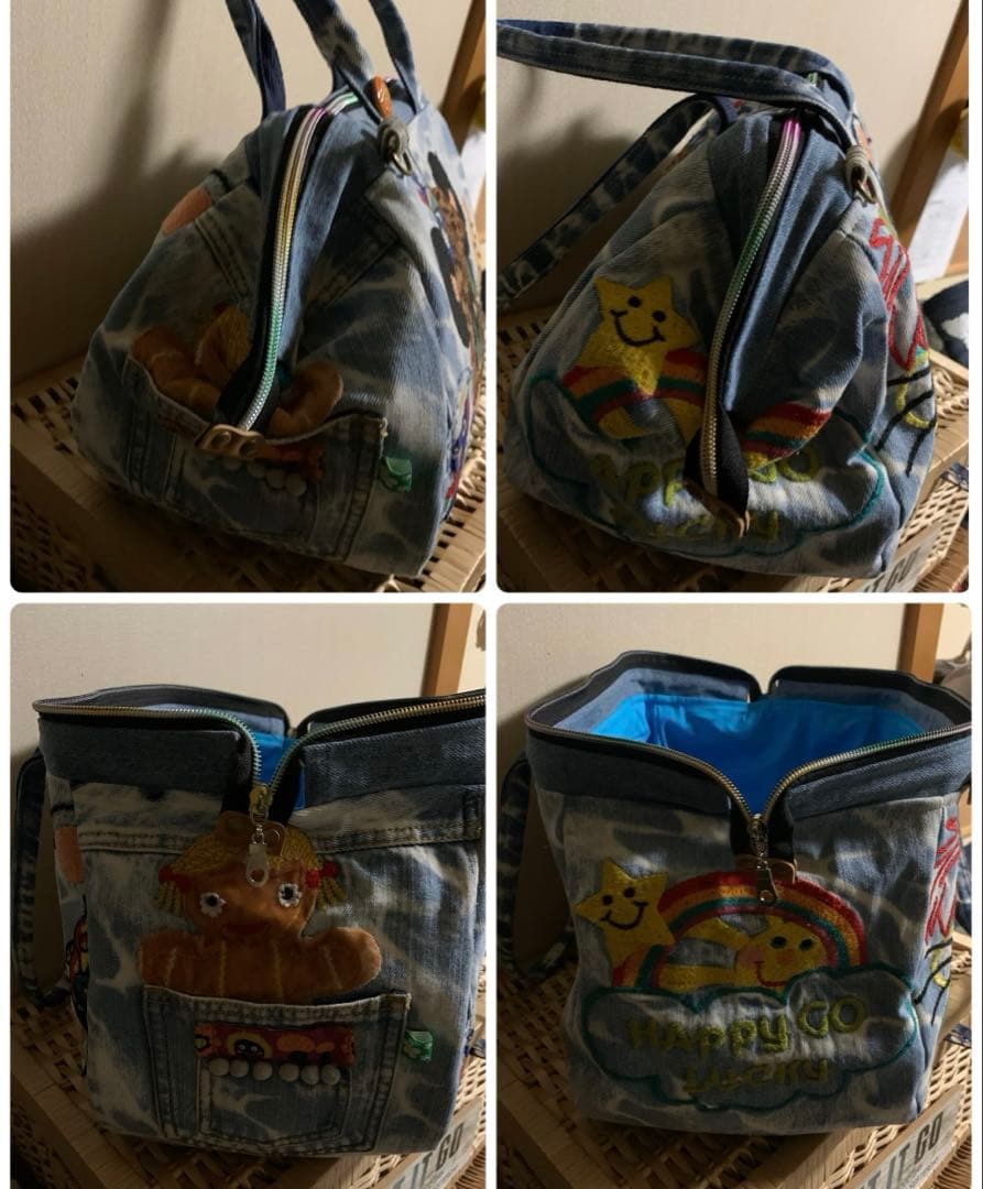 【キンザン号】ボディバッグ(小)×3、ワイヤー口金ボストンバッグ(L)×3