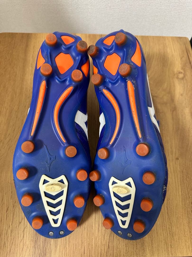 【美品】25.0cm ミズノ モレリア NEO2（ブルー×オレンジ）