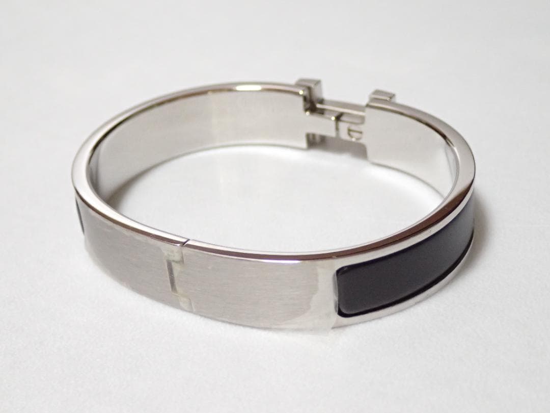 【美品】HERMES エルメス クリッククラックPM Hバングル ブラック