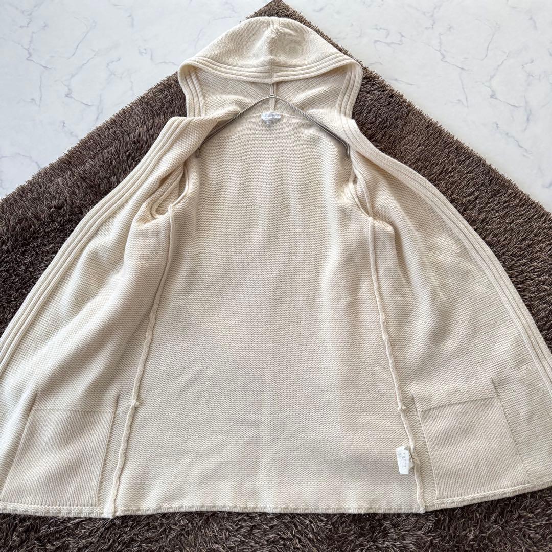 マックスマーラ カシミヤ混 フーディー カーディガン ベルト ウォッシャブル M