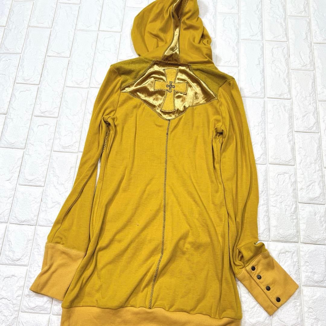 オッズクローチェ ドラゴン ロング丈 パーカー クロスチャーム ゴスロリ