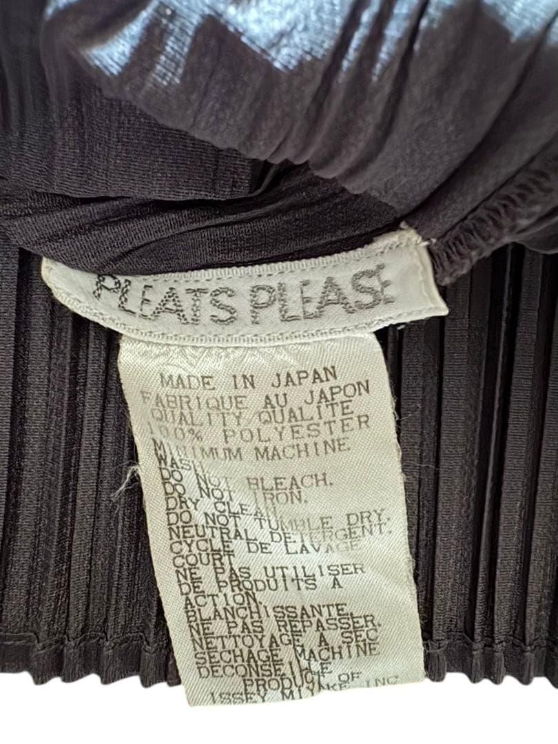 《美品》 プリーツプリーズ 長袖 カーディガン シャツ 3（L相当）ダークグレイ