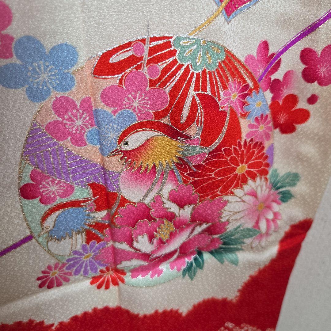 No9　正絹　女の子お祝い着物　産着長襦袢付き　七五三