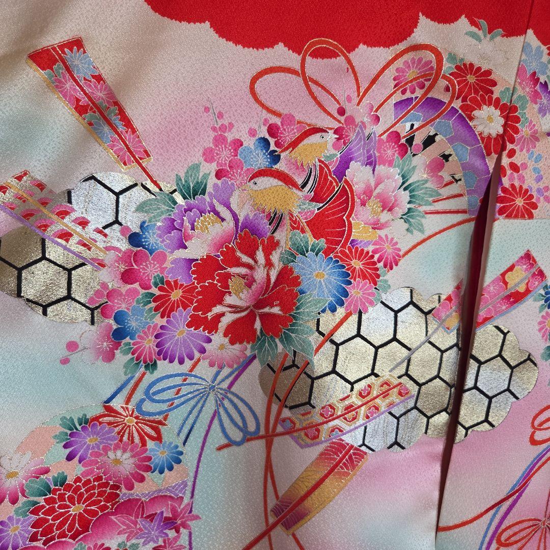 No9　正絹　女の子お祝い着物　産着長襦袢付き　七五三