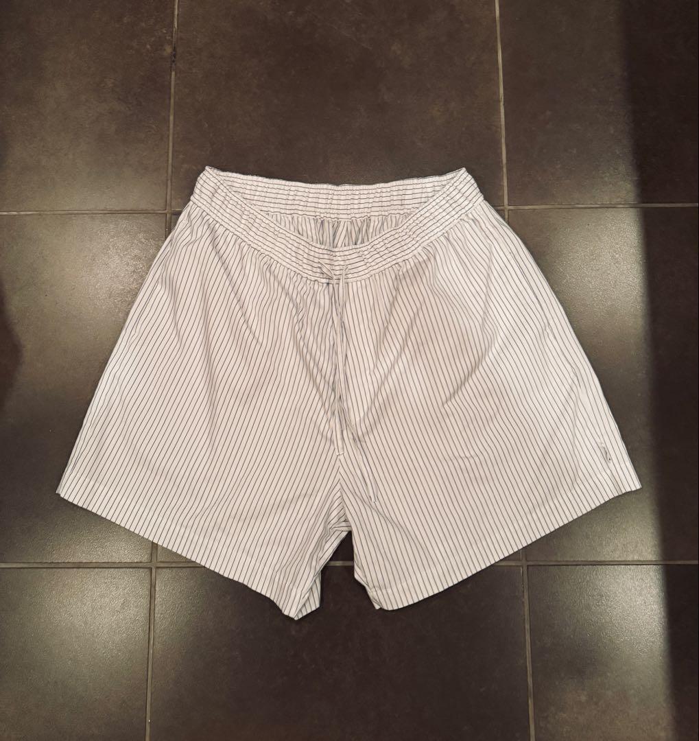 パンツ everyone relax-fit stripe easy shorts L