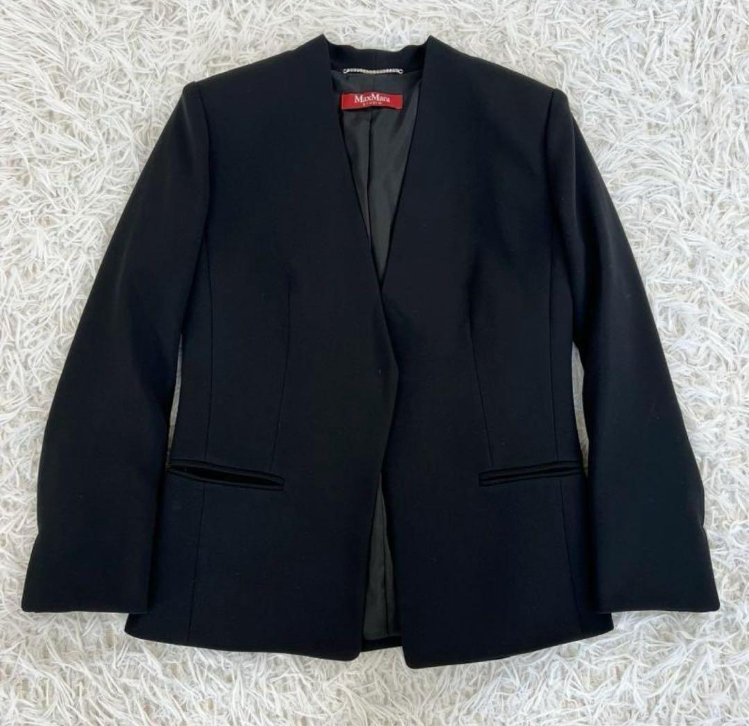 専用！Max Mara STUDIO スーツ セットアップ ノーカラー ブラック