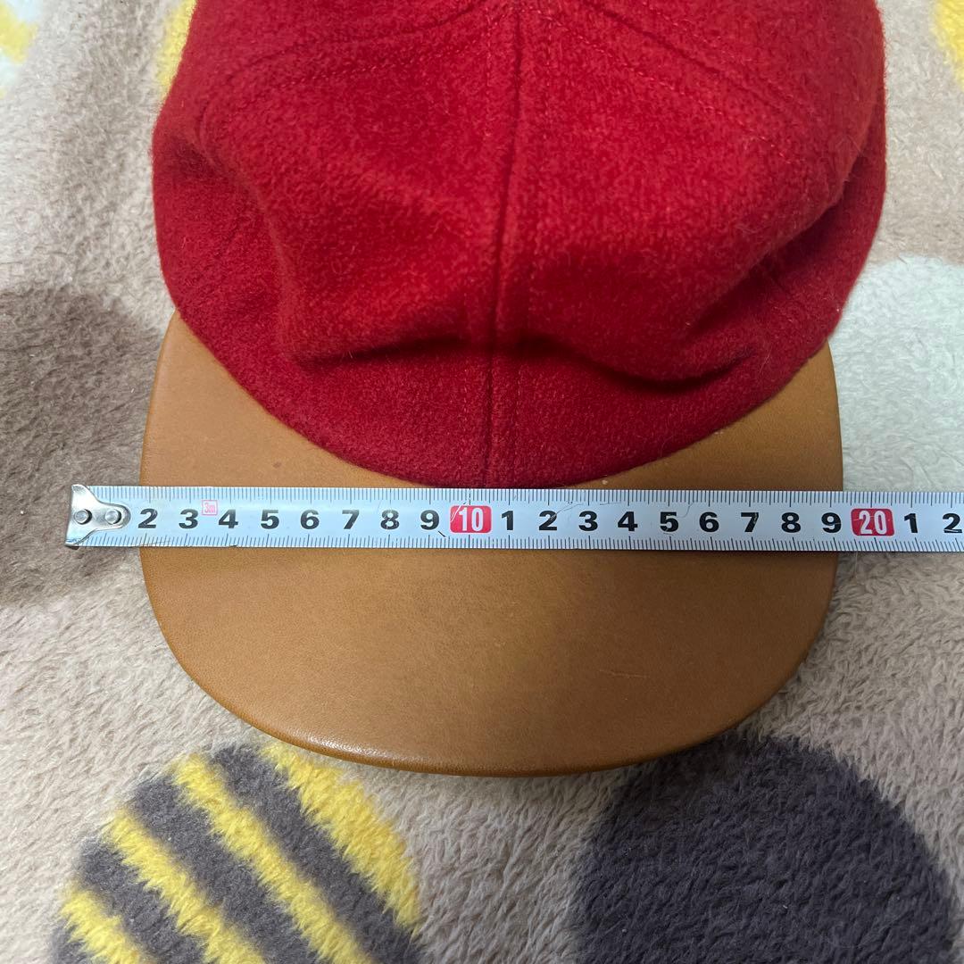 ビンテージCOACH ウール レザーキャップ