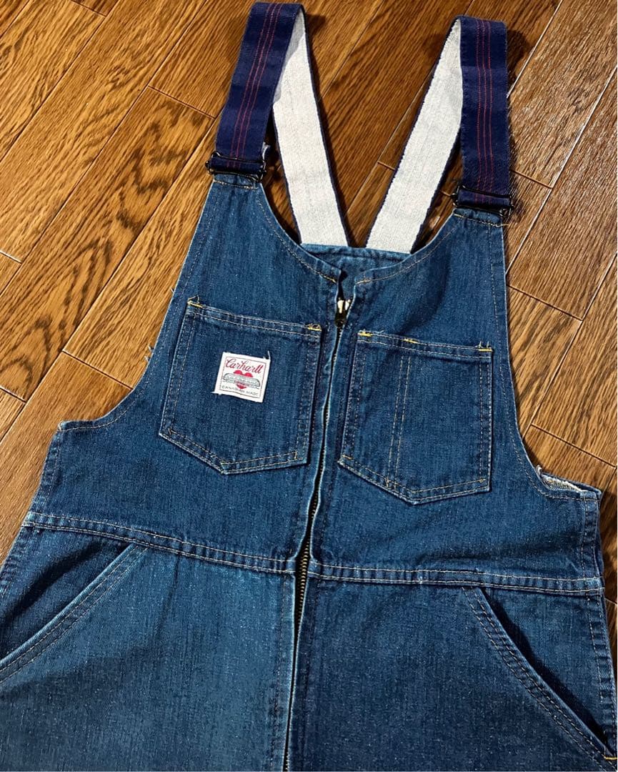 【デッド級】50s カーハート ハートタグ デニムオーバーオール 34インチ