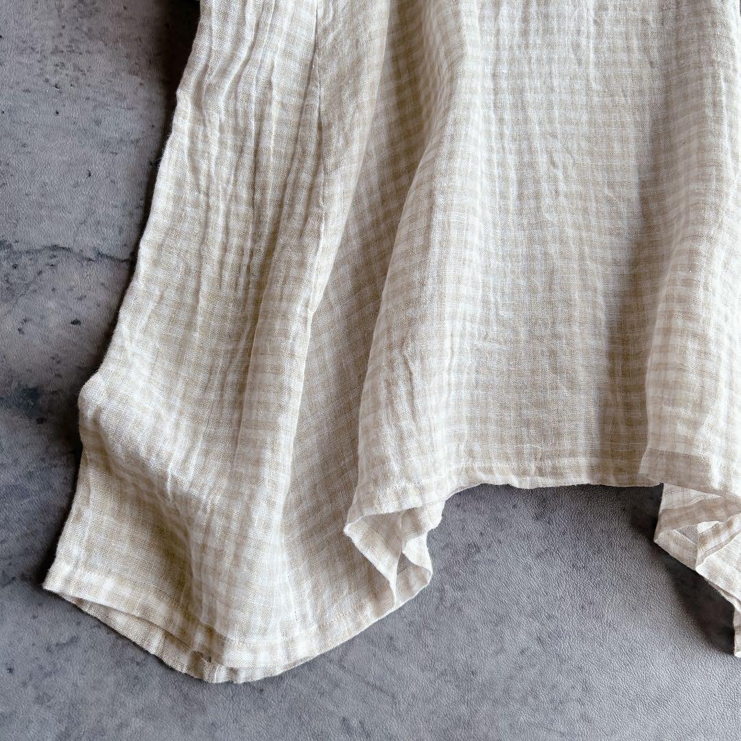 rino/ Veritecoeur ⿻ リネン ギンガムチェックチュニック