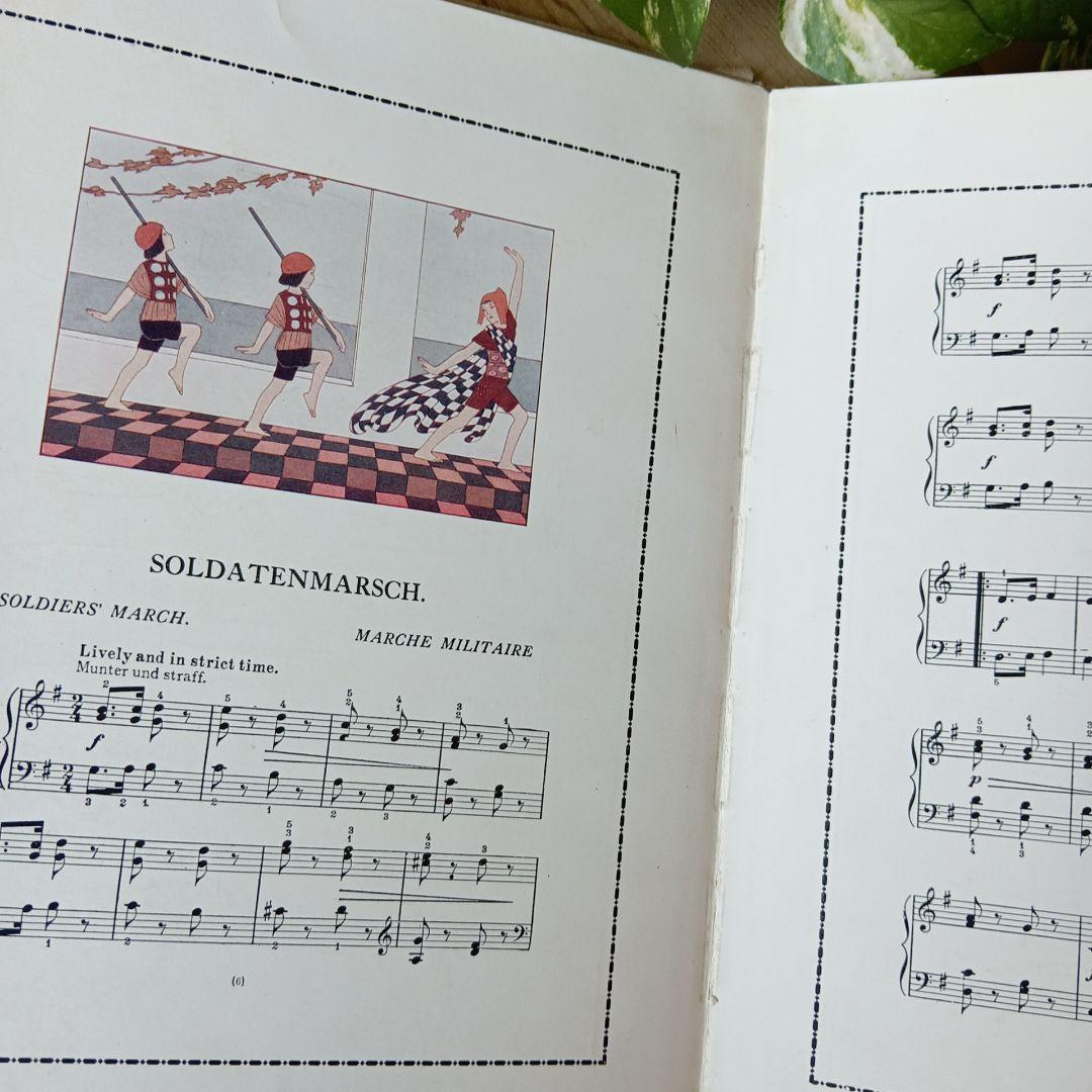 洋書古書1922年メッセージ　楽譜シューマン　ルメール画集アンティーク 水彩画