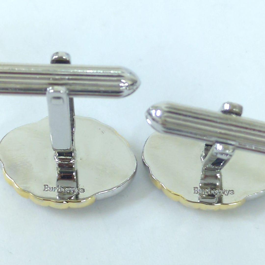 バーバリー 騎士 ネクタイピン & カフリンクス セット シルバー ゴールド