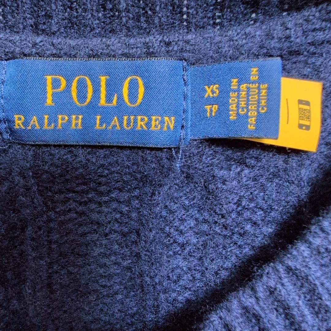 【ポロラルフローレン】ケーブルニットカーディガン　刺繍ロゴ　カシミヤ　ウール