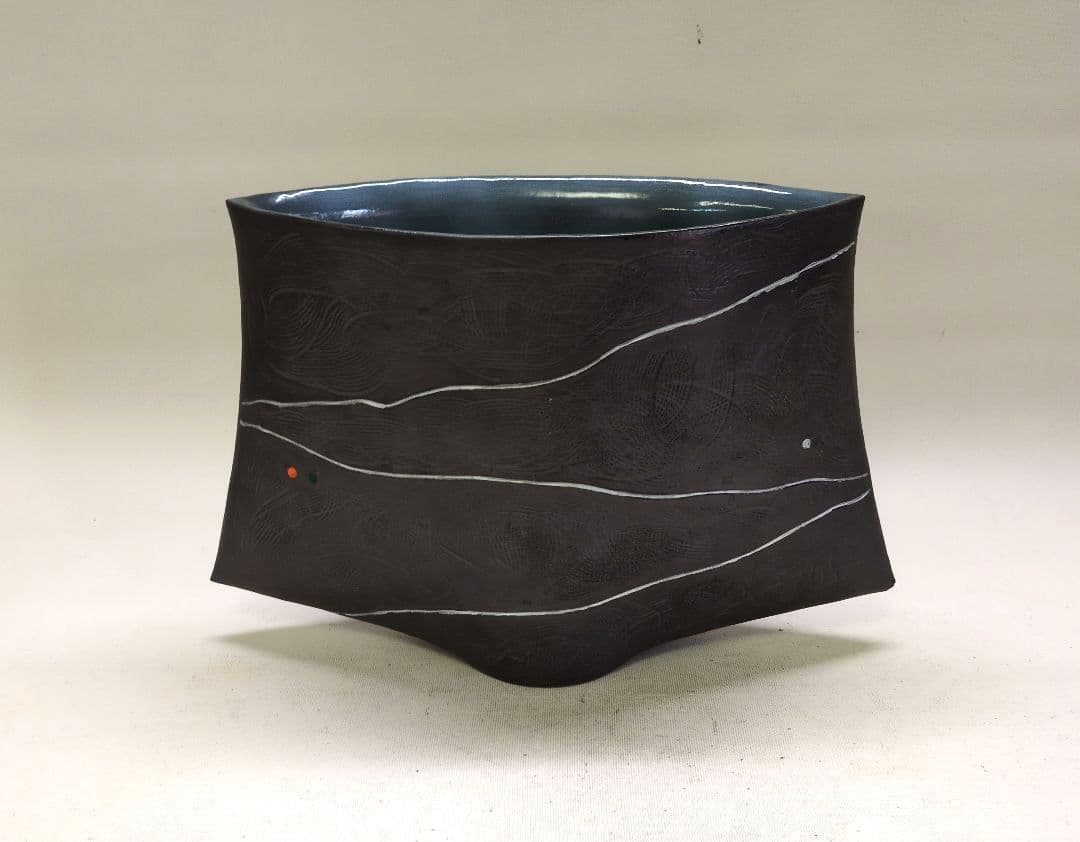 清水焼　三余作　池坊好み　池坊花器