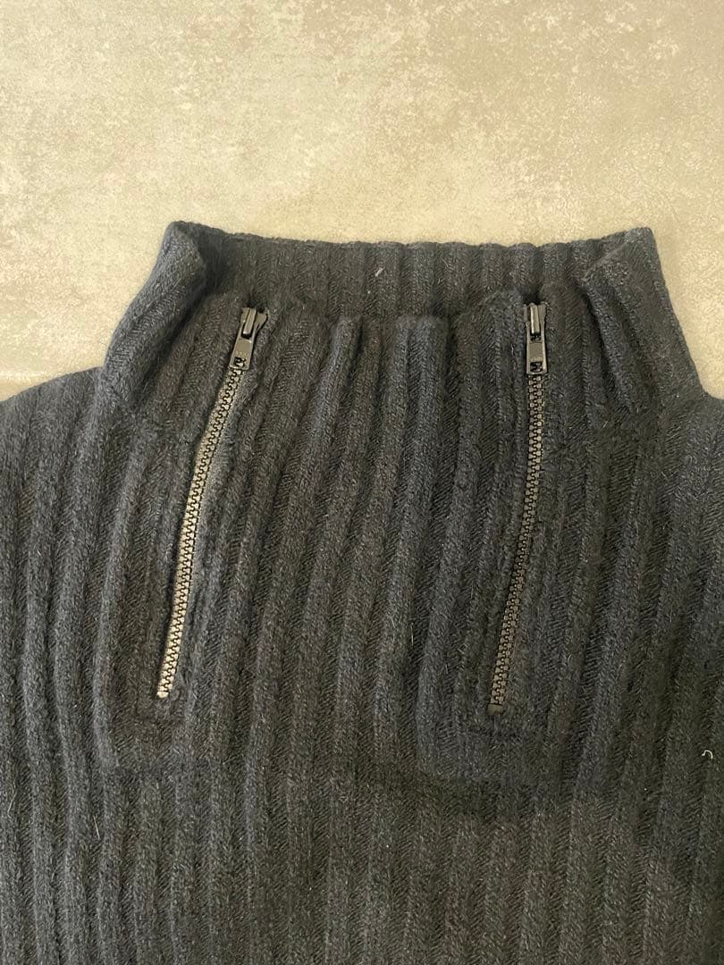 Y's for men ブラック ハイネックセーター　ダブルジップ　アーカイブ