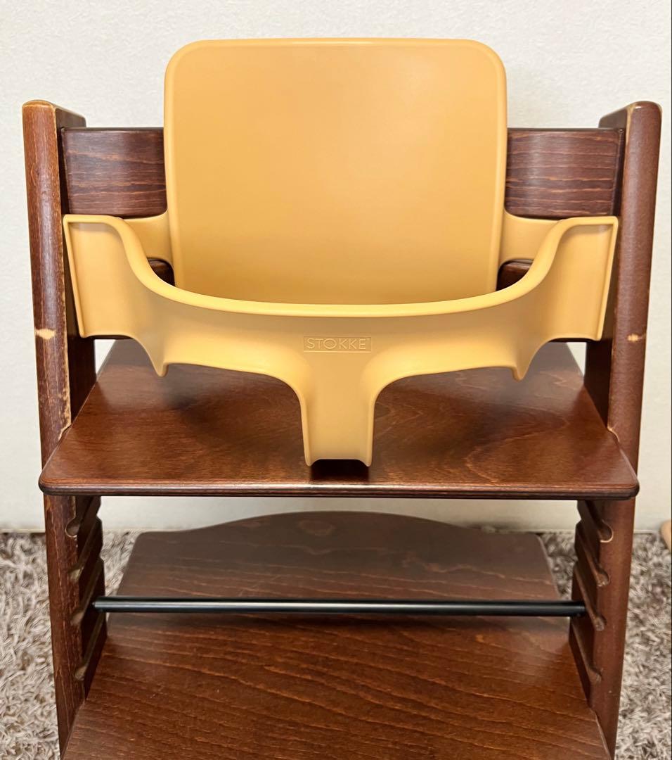 送料無料 ベビーガード付き ストッケ トリップトラップ ブラウン