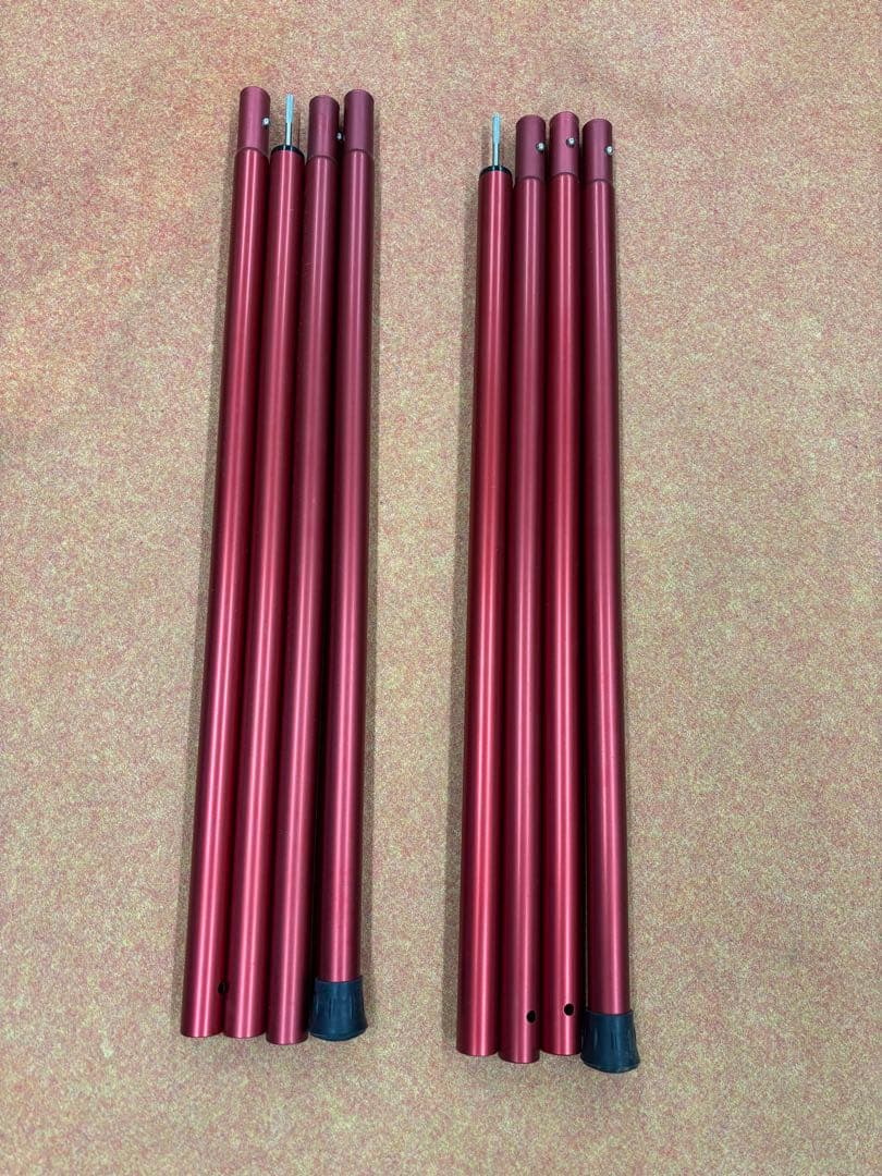 スノーピーク ウイングポールレッド　280 2本