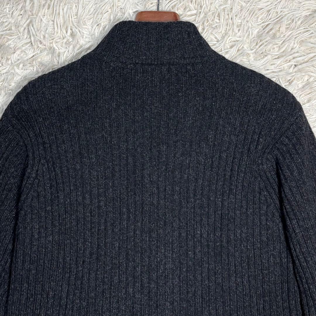 美品　ポールスミス　ドライバーズニット　四者混　ダブルファスナー　カシミヤ　黒