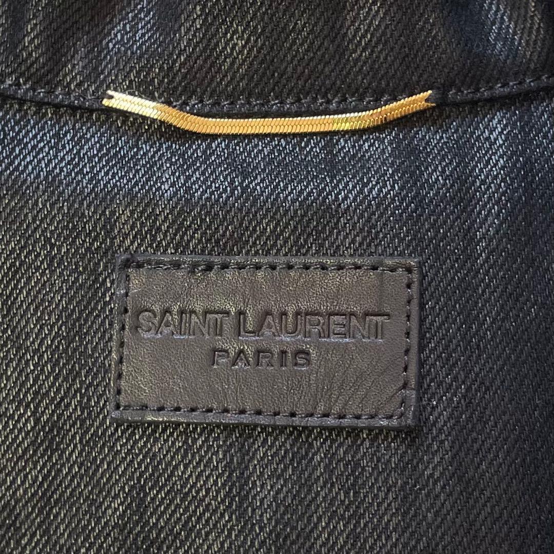 ネイマールSAINT LAURENT YSLコーティング デニムジャケット
