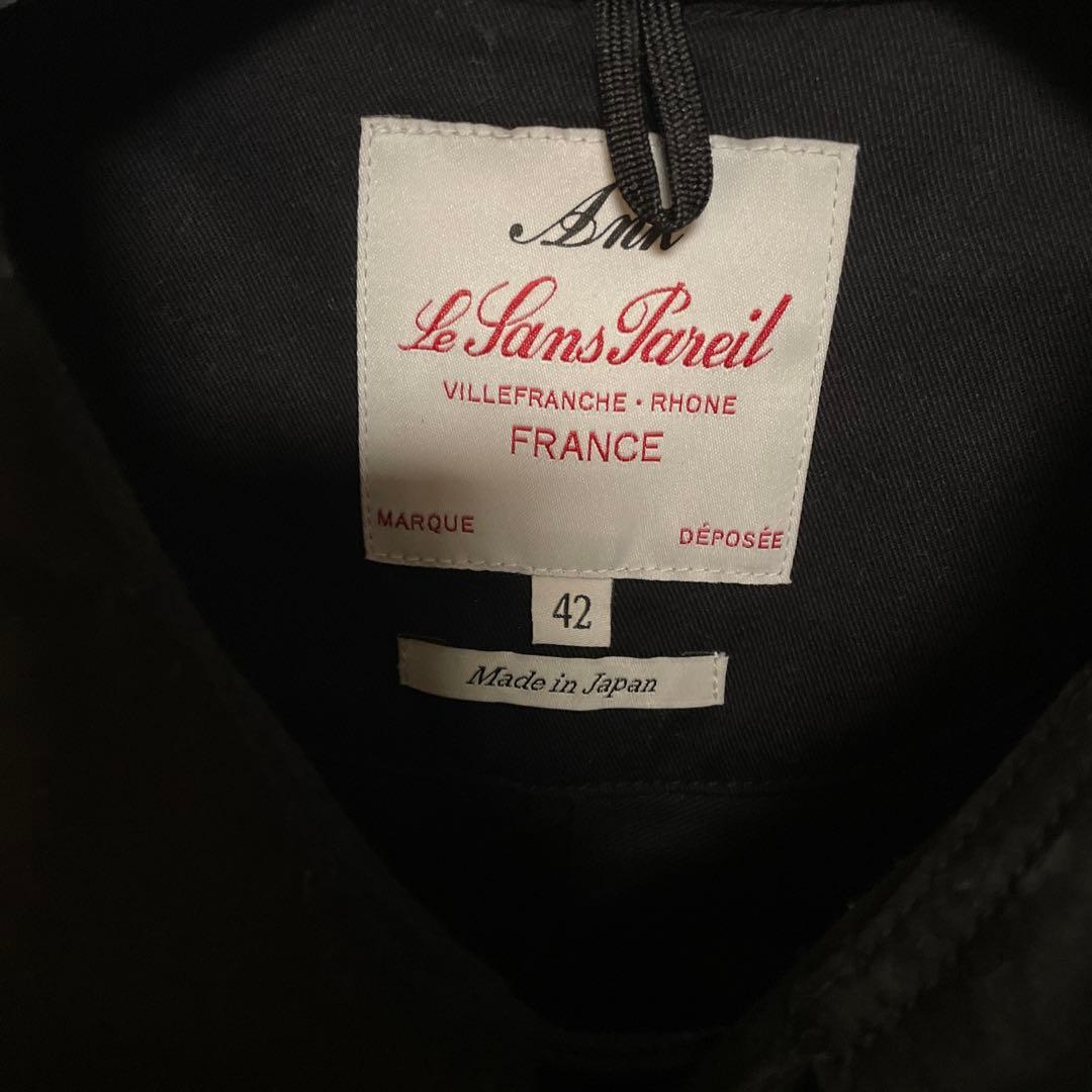 Le Sans Pareil モールスキン　ブラックカバーオール 42