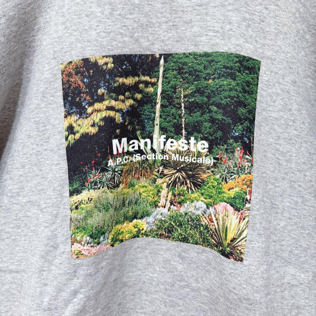 極美品★A.P.C スウェット　裏起毛　フォトプリント　トレーナー　グレー