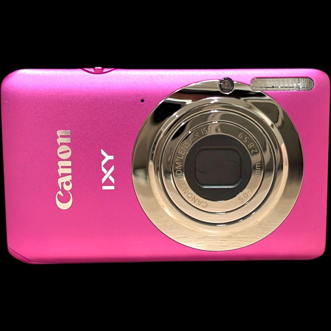 美品 動作確認済 防水ケース付 CANON IXY 210F デジカメ ピンク