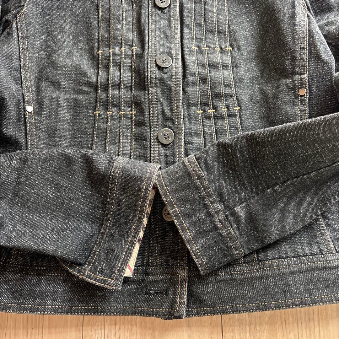 ☘*有様 バーバリー　デニムジャケット　黒　L