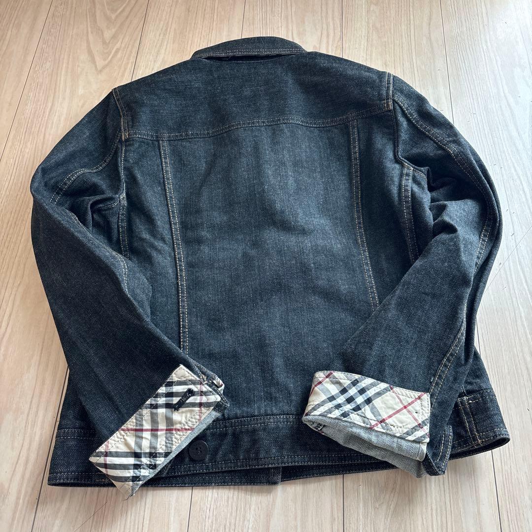 ☘*有様 バーバリー　デニムジャケット　黒　L