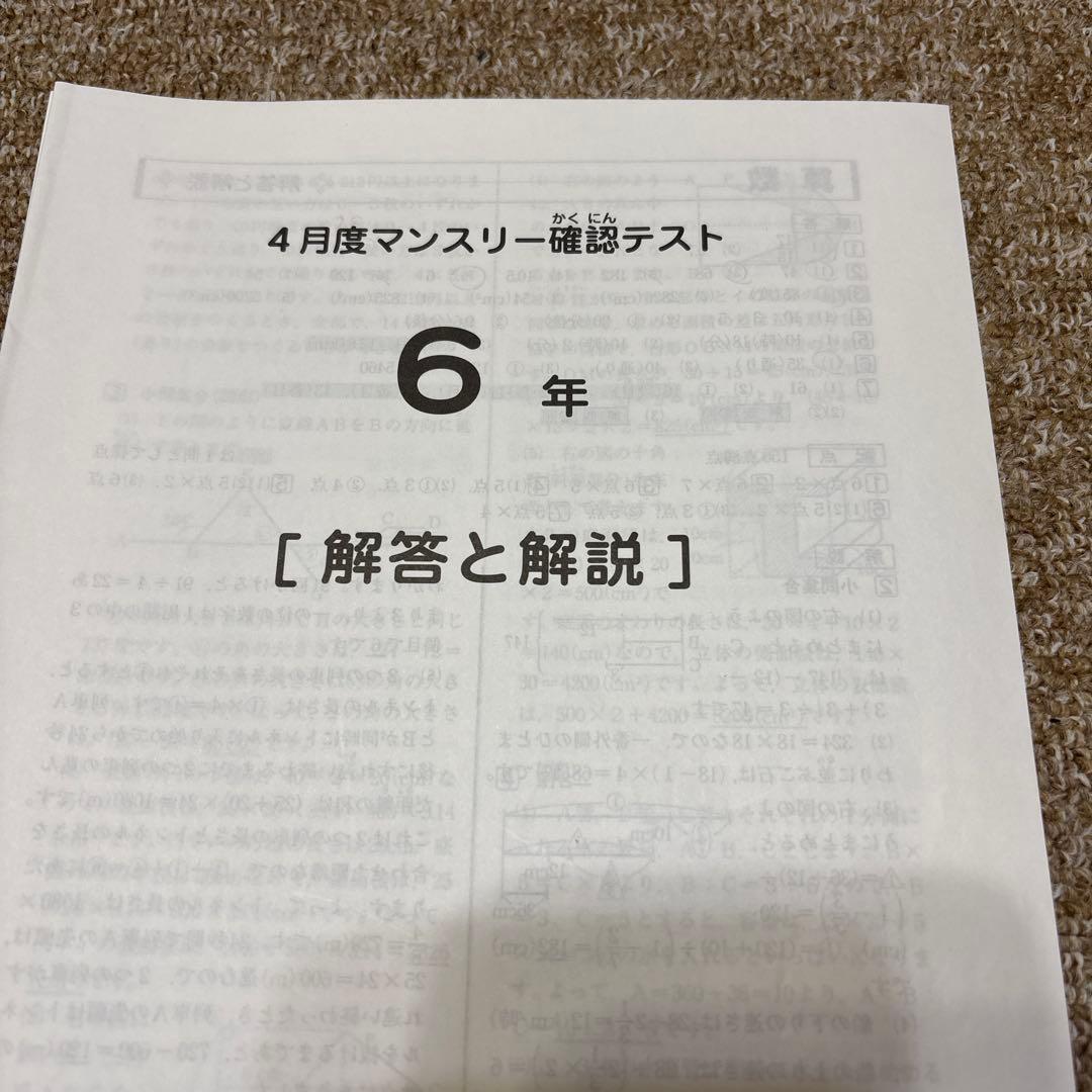 最新！原本！6年2025年4月度マンスリー サピックス　迅速発送！成績報告書