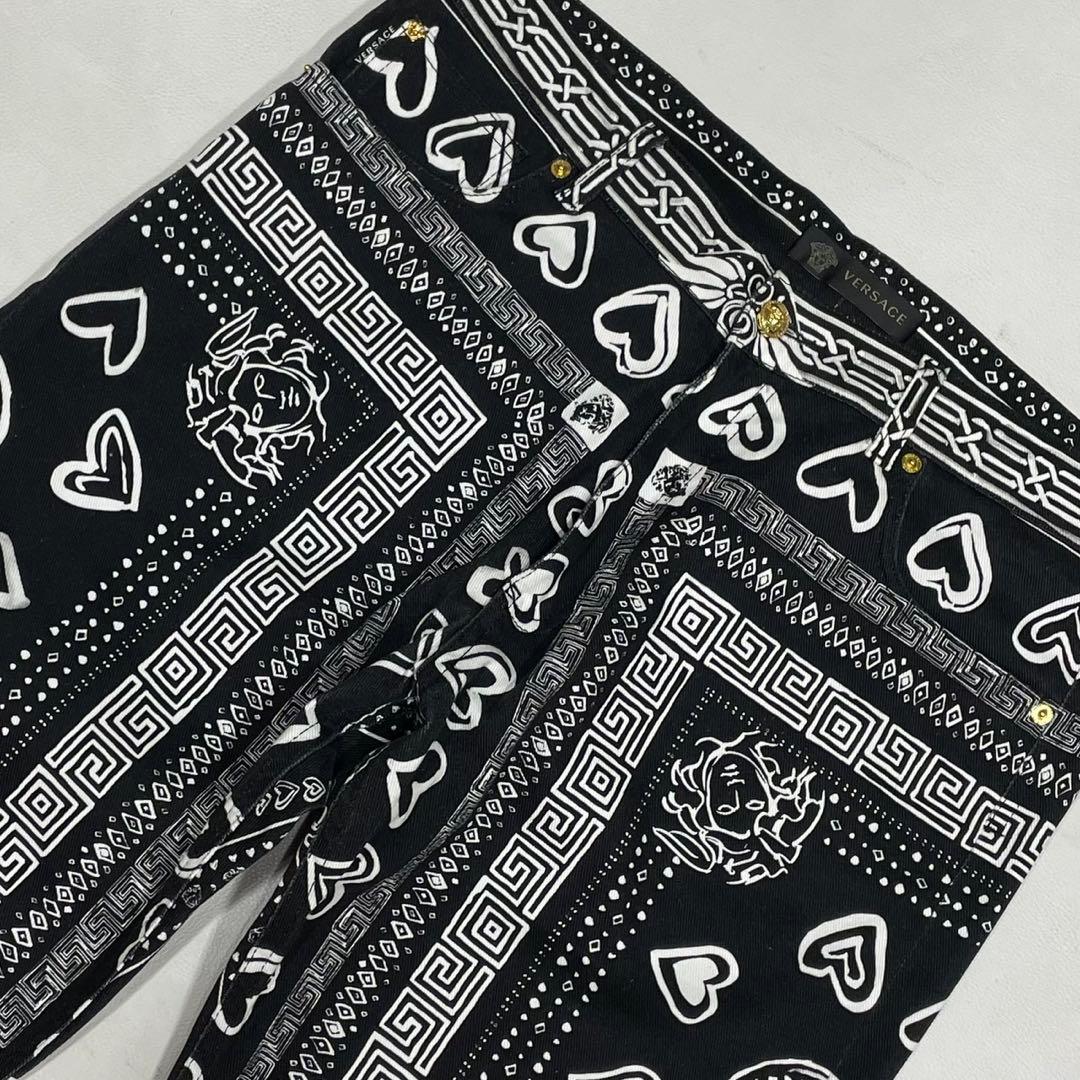 美品 VERSACE ヴェルサーチ メデューサ 総柄 パンツ メンズ