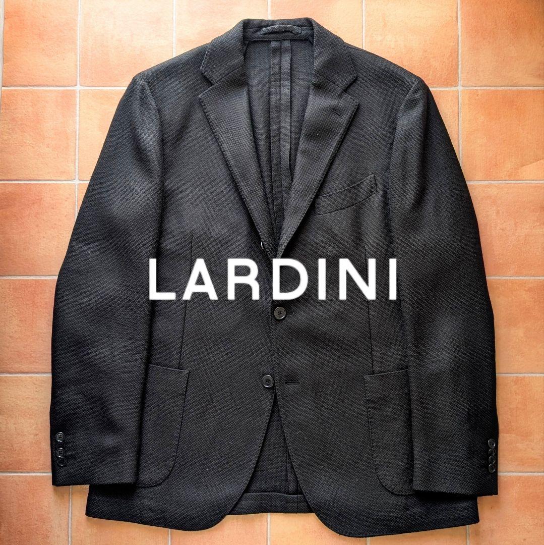 【大きいサイズ】LARDINI ジャケット ブラック ホップサック 54