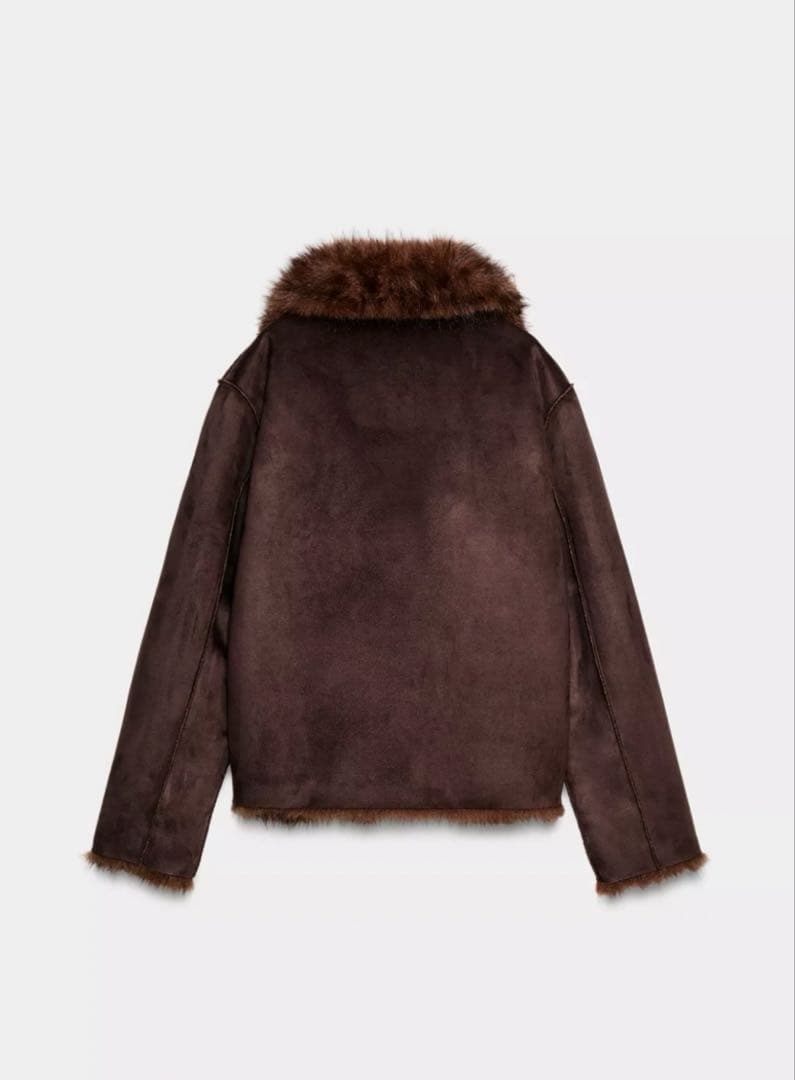 ZARAザラ リバーシブルダブルフェイス フェイクファージャケット 新品、未使用