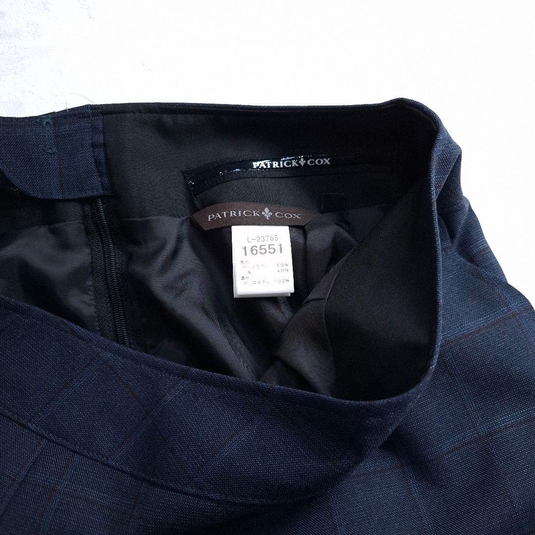 【新品/タグ付/3ピース】PATRICK COX チェック柄 スカートスーツ M