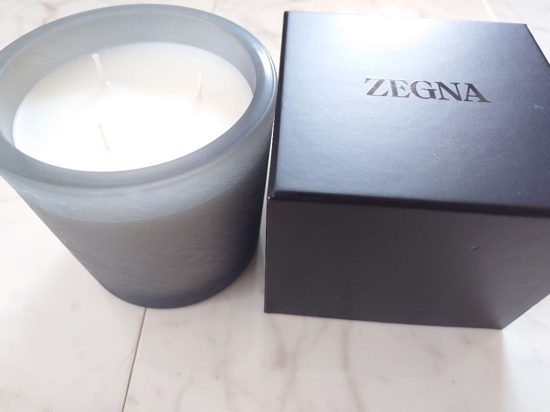 【未使用/非売品】ZEGNAゼニア　ロゴ入り アロマキャンドル ウール 600g