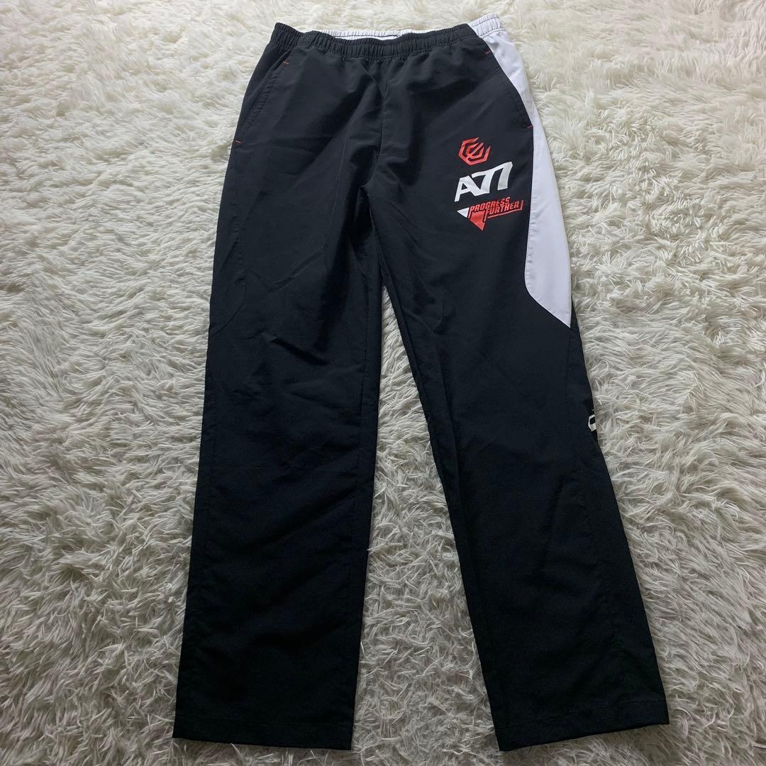 極美品■アシックス ウィンドブレーカ セットアップ A77 ブラックXL