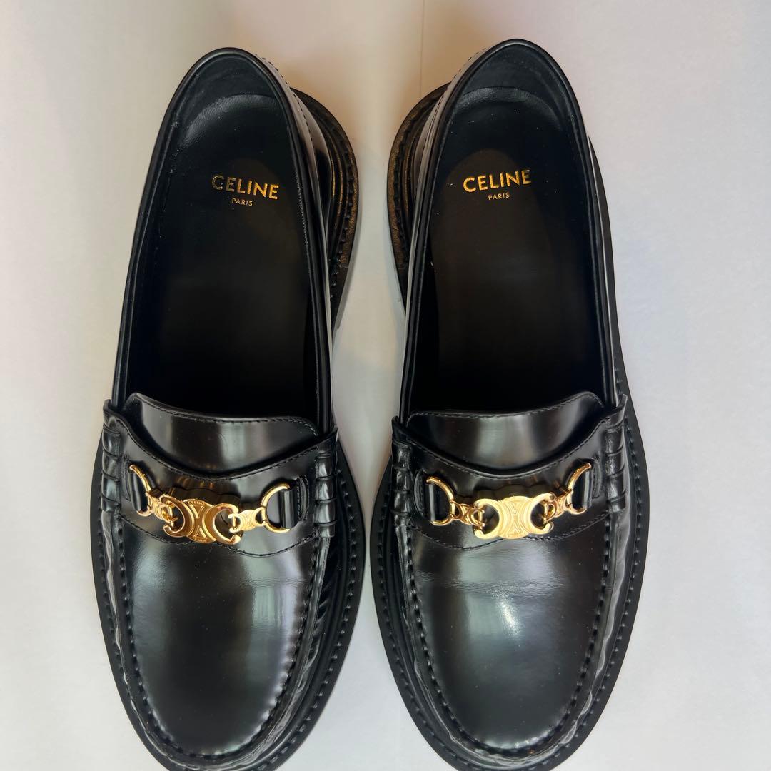 【美品】CELINE/セリーヌ　ユニヴェルシテ トリオンフ チェーンローファー