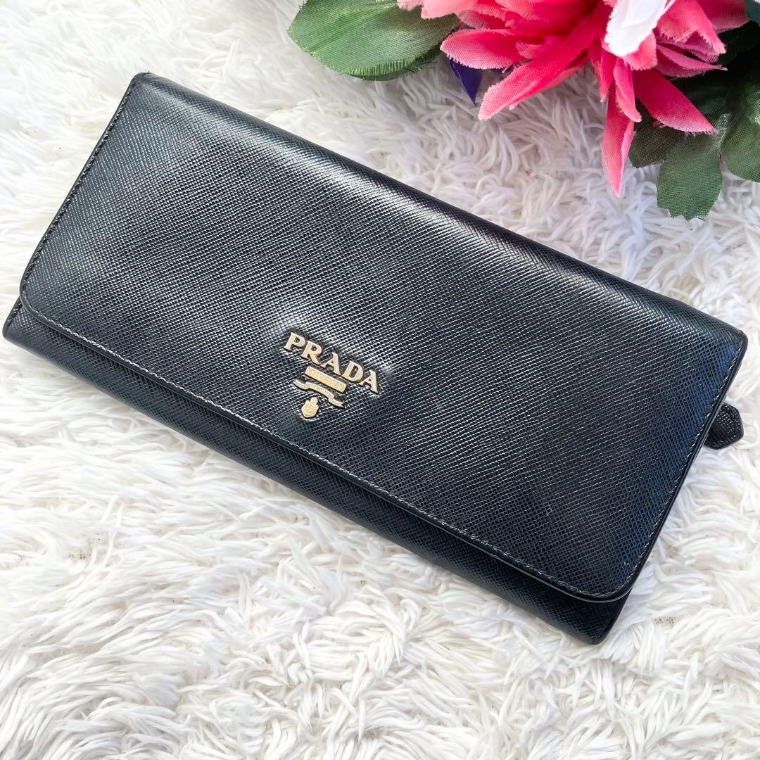 専用プラダ 長財布 サフィアーノレザー 1MH132 ゴールド金具 本革 黒