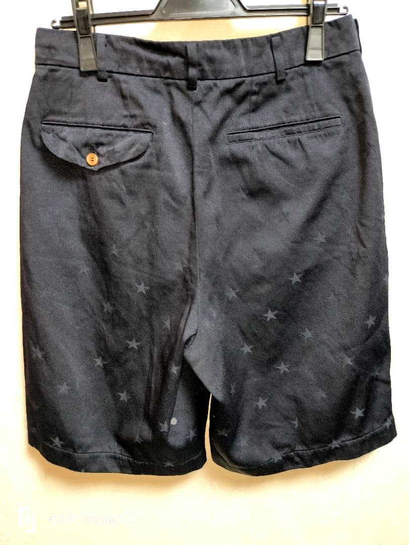 COMMEdesGARCONSコムコム エステル星柄ハーフパンツ　紺