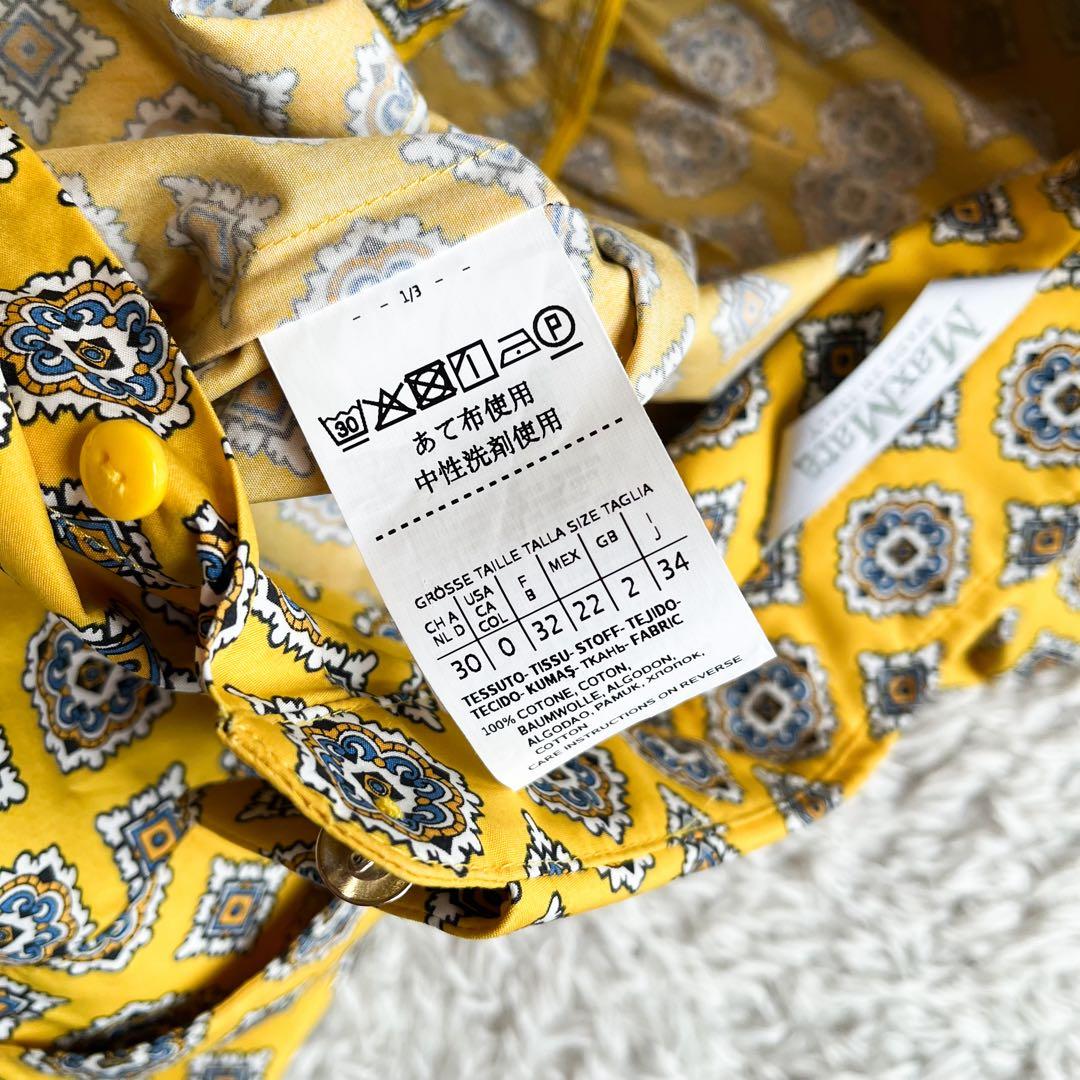 最高級白タグ✨MAXMARA コットンポプリンドレス ロゴボタン ベルト付 34