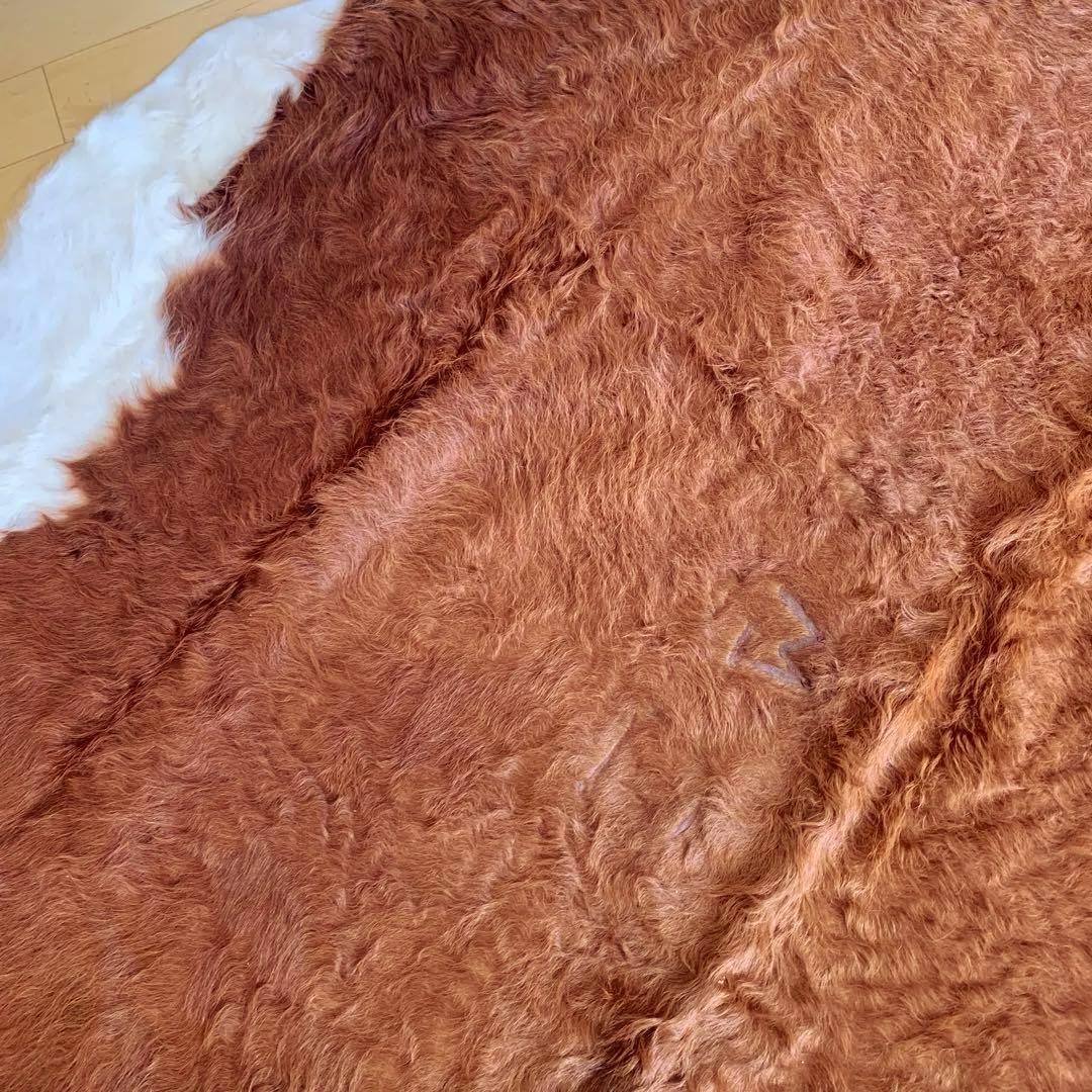 未使用 IKEA カウハイド KOLDBY ブラウン 牛革 ラグ 特大 カウラグ