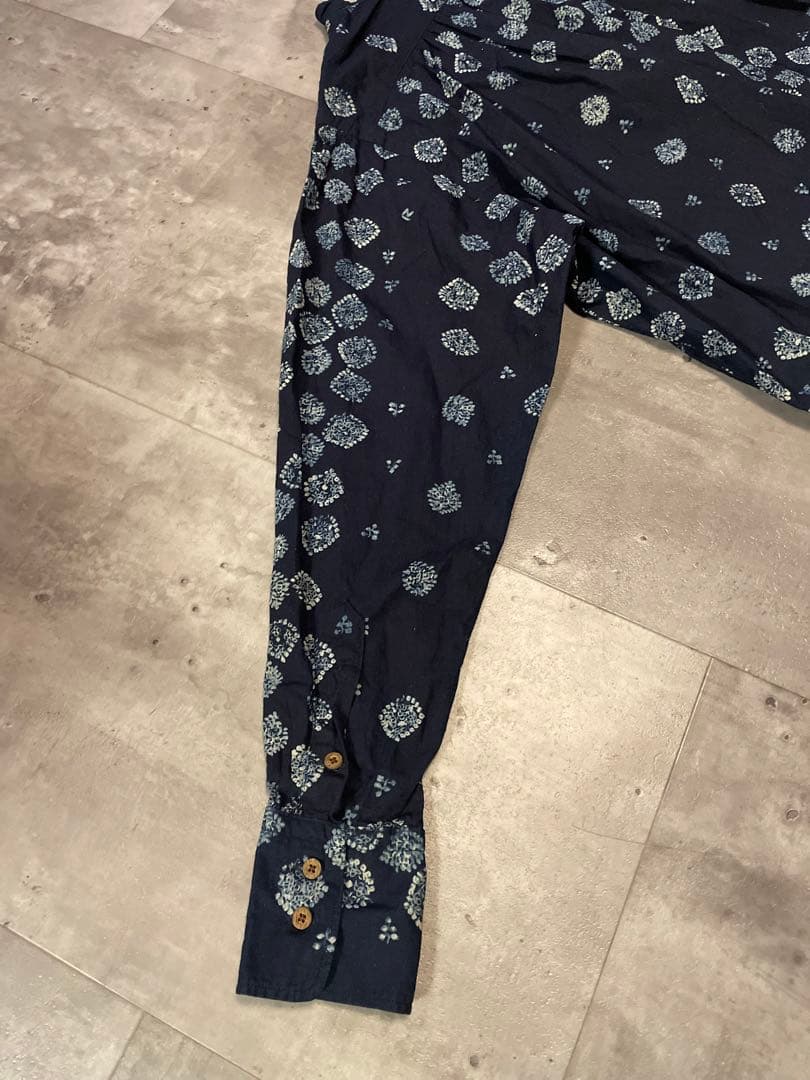 【美品】Rby 45rpm シャツ チュニック 綿100% インディゴ