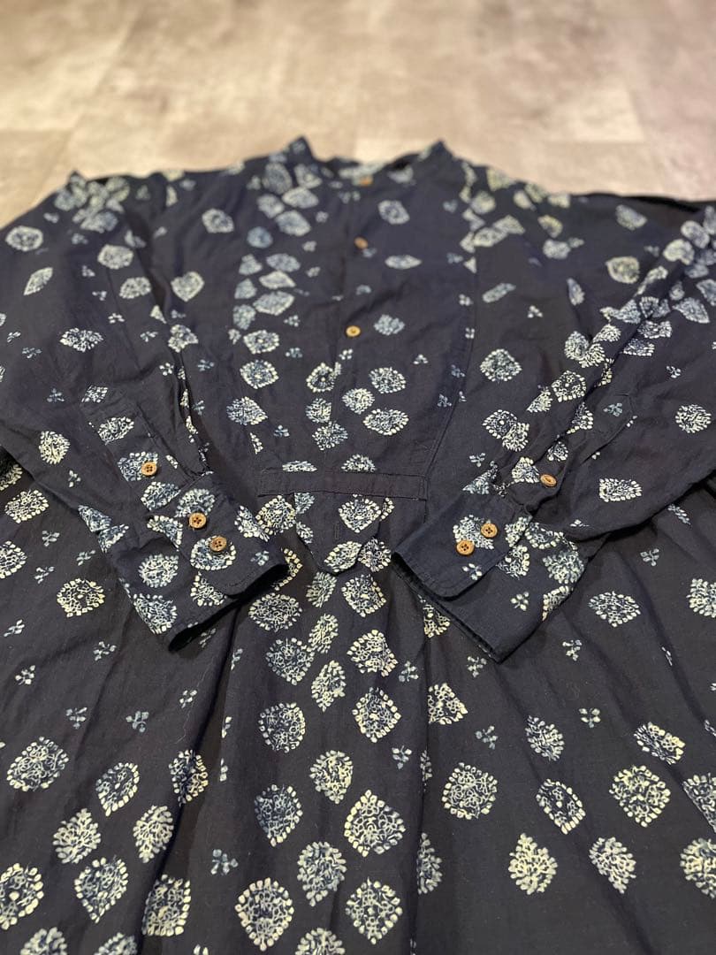 【美品】Rby 45rpm シャツ チュニック 綿100% インディゴ
