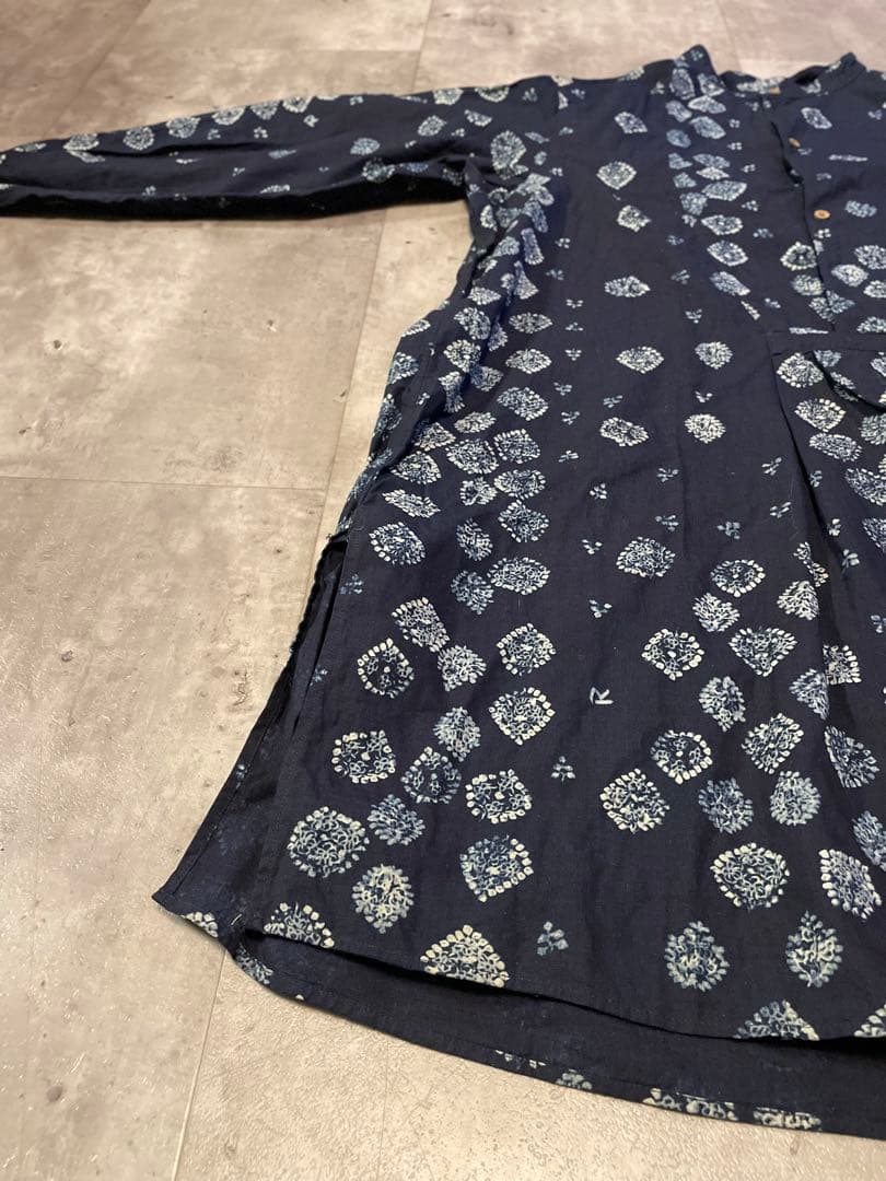 【美品】Rby 45rpm シャツ チュニック 綿100% インディゴ