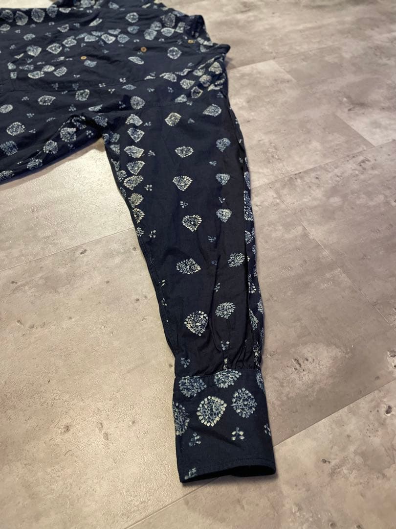 【美品】Rby 45rpm シャツ チュニック 綿100% インディゴ