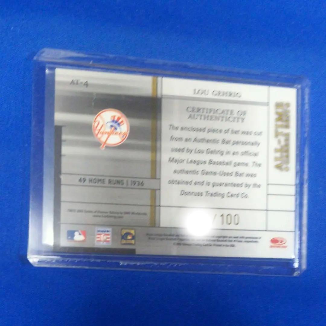 MLB Lou Gehrig  100枚限定 バットカード