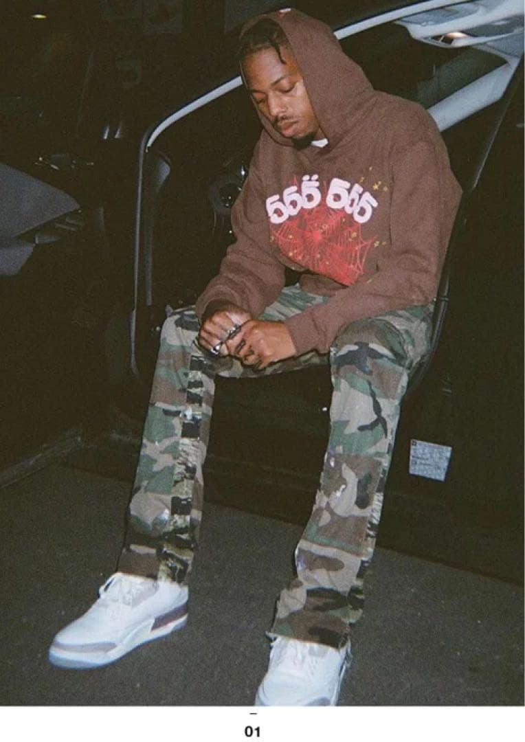 Ron mnml ミニマル 迷彩 フレアカーゴパンツ 36インチ