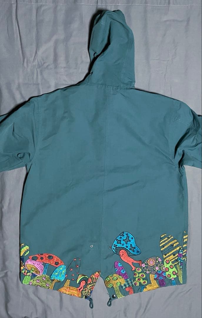 go slow caravan / コットンナイロンパネル刺繍モッズコート